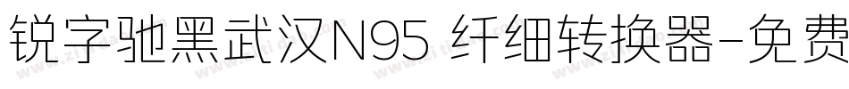 锐字驰黑武汉N95 纤细转换器字体转换